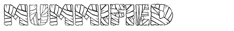 Mummified Halloween font preview