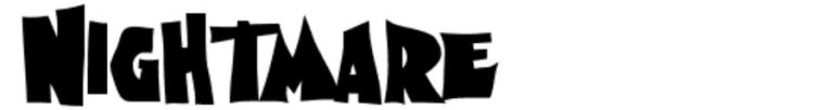 Nightmare Halloween font preview
