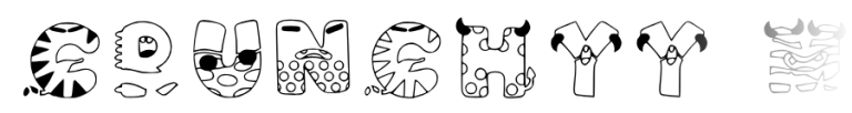 Crunchyy Monster Halloween font preview
