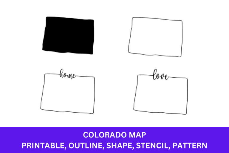 Colorado Map - Outline, Printable State, Shape, Stencil, Pattern ...