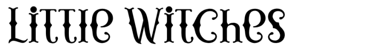 Little Witches Halloween font preview