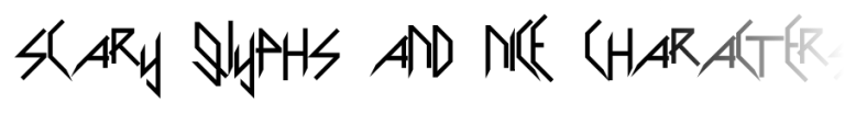Scary Glyphs Halloween font preview