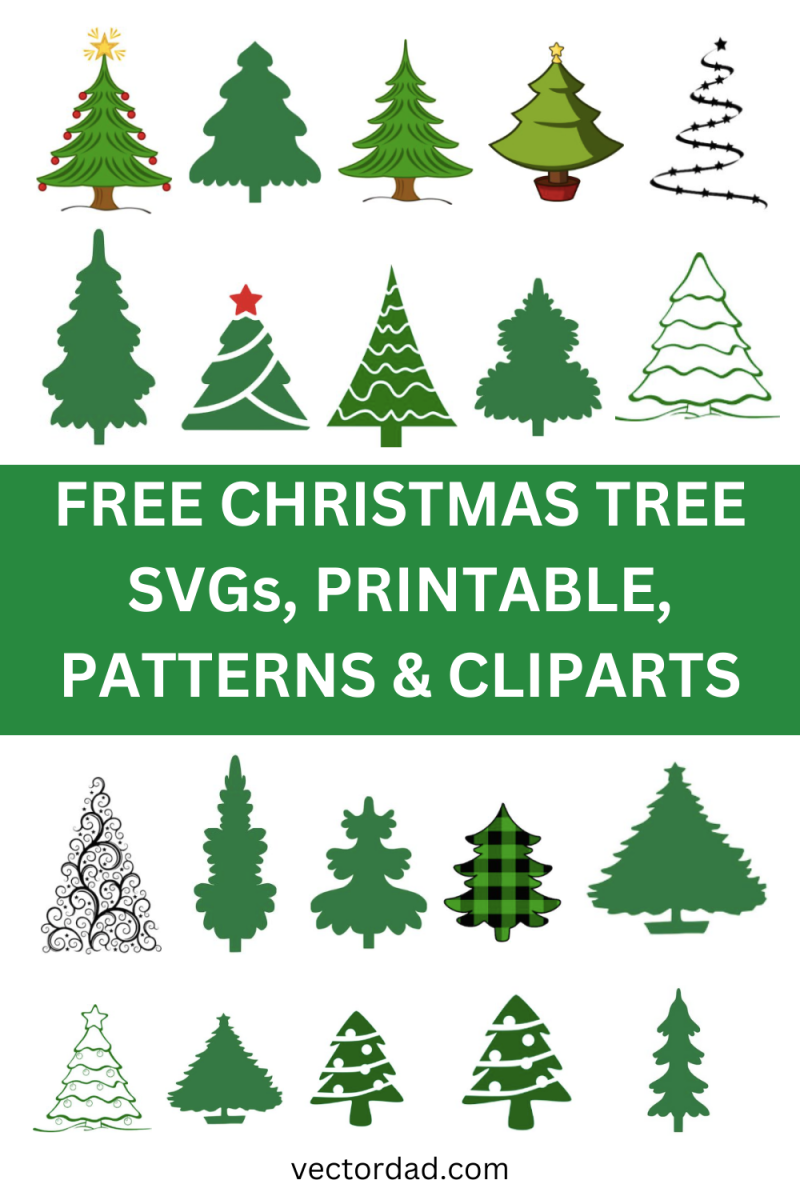 Christmas Tree SVG (Free Printable Patterns & Cliparts)