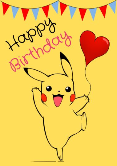 Pokemon Birthday Card Printable