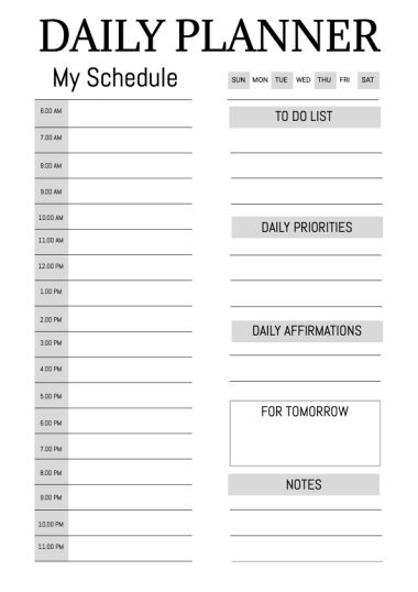 Free Printable ADHD Daily Planner
