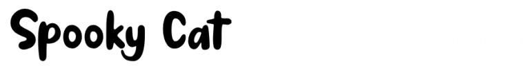Spooky Cat Halloween font preview