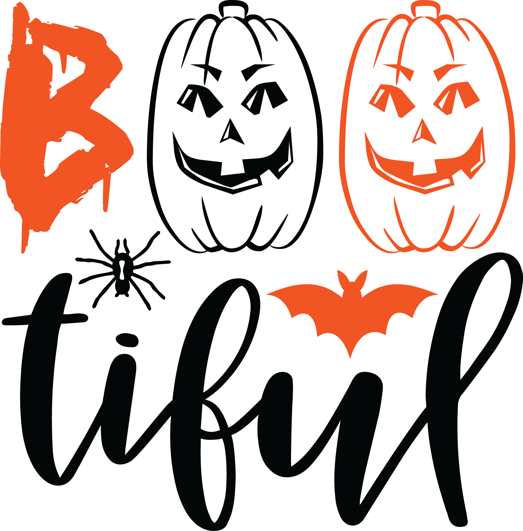 Bootiful, Halloween SVG , Halloween, Cut File, Instant Download, Commercial use, Silhouette, Clip art, Lucky Clover, cricut designs, svg files, silhouette, holidays, crafts, embroidery, cut files, vector, card stock, glowforge.