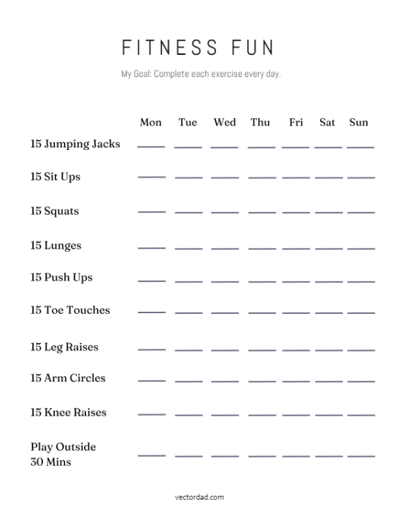 FREE Printable Fitness Planner: Online Editable