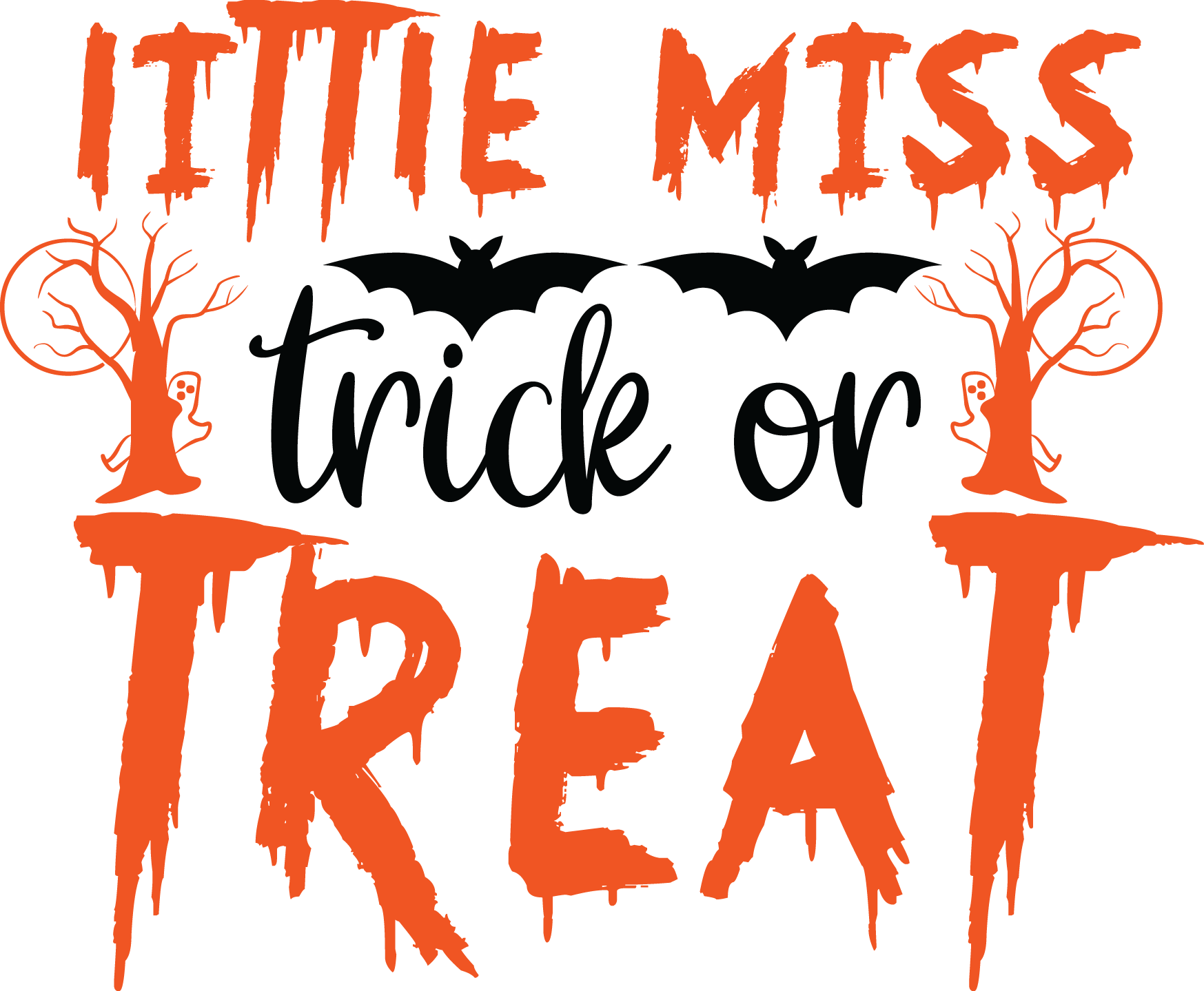 Little Miss Trick or Treat, Halloween SVG , Halloween, Cut File, Instant Download, Commercial use, Silhouette, Clip art, Lucky Clover, cricut designs, svg files, silhouette, holidays, crafts, embroidery, cut files, vector, card stock, glowforge.