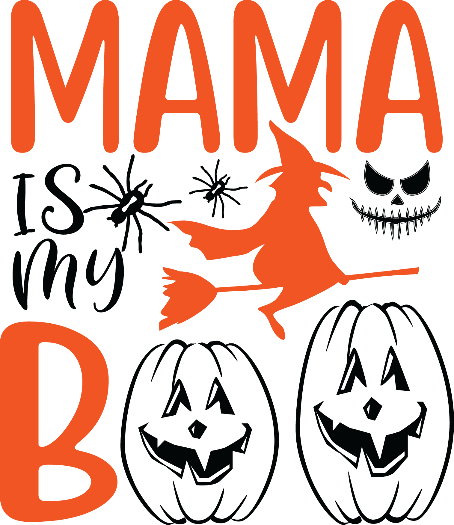 Mama Is My Boo, Halloween SVG , Halloween, Cut File, Instant Download, Commercial use, Silhouette, Clip art, Lucky Clover, cricut designs, svg files, silhouette, holidays, crafts, embroidery, cut files, vector, card stock, glowforge.