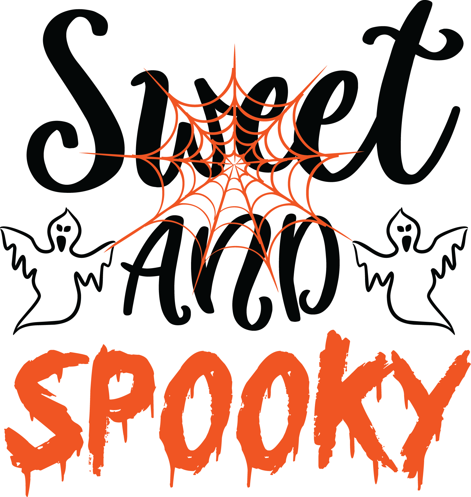 Sweet and Spooky, Halloween SVG , Halloween, Cut File, Instant Download, Commercial use, Silhouette, Clip art, Lucky Clover, cricut designs, svg files, silhouette, holidays, crafts, embroidery, cut files, vector, card stock, glowforge.