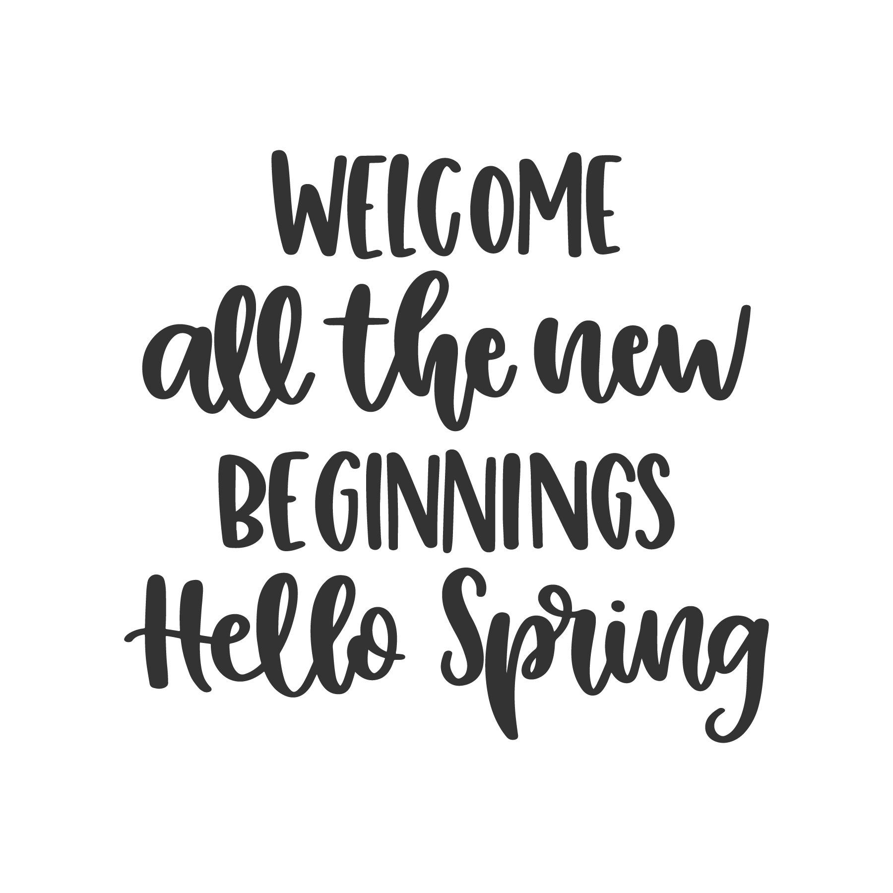 Welcome to all the new beginnings Hello Spring, Spring SVG , Spring, March, Spring quotes and sayings, Cut File Cricut, Download