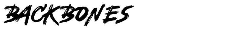 Backbones Halloween font preview