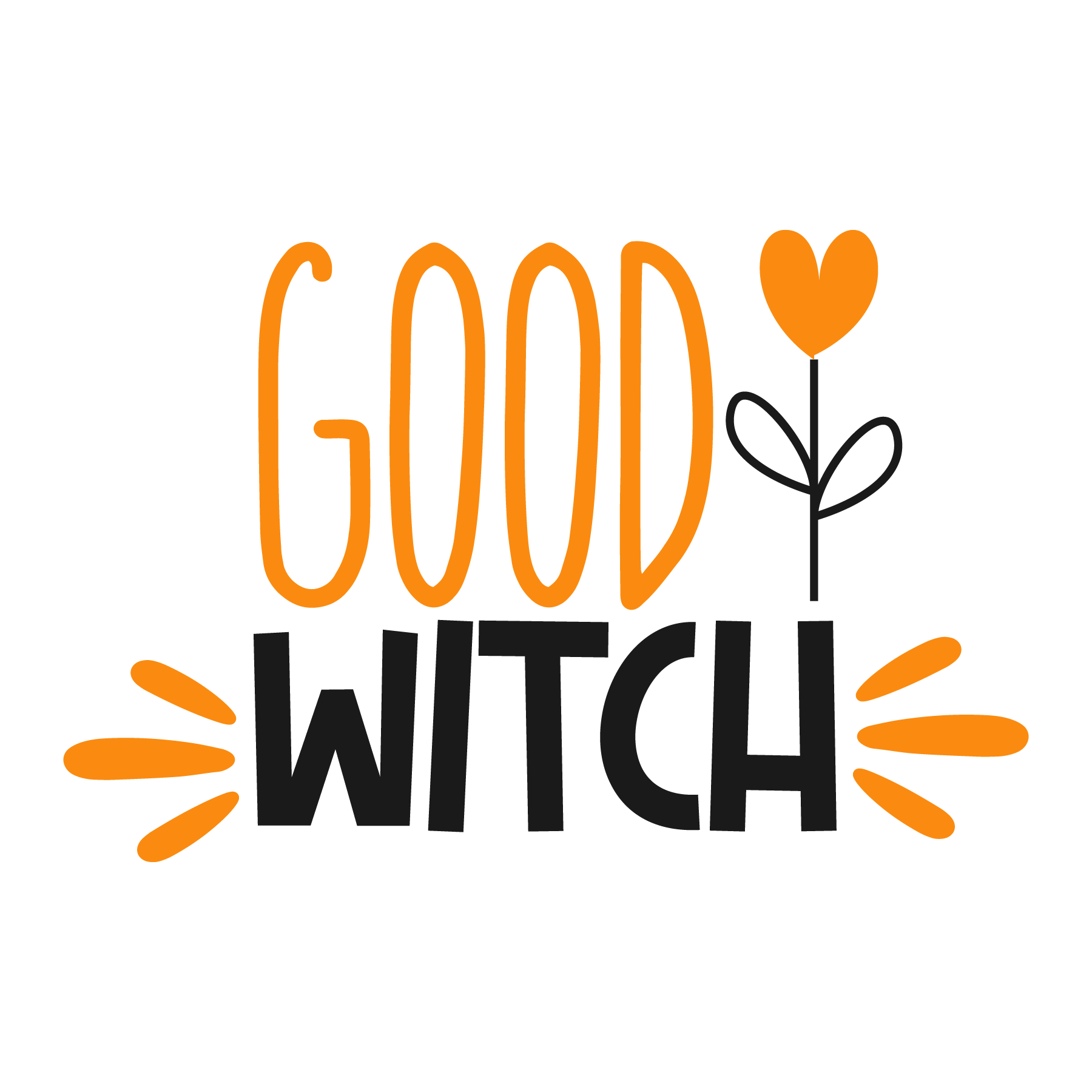 Good witch, Halloween SVG , Halloween, Cut File, Instant Download, Commercial use, Silhouette, Clip art, Lucky Clover, cricut designs, svg files, silhouette, holidays, crafts, embroidery, cut files, vector, card stock, glowforge.