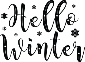 hello Winter, Winter SVG , Cold, Winter, Winter quotes and sayings, Cut File Cricut, Download