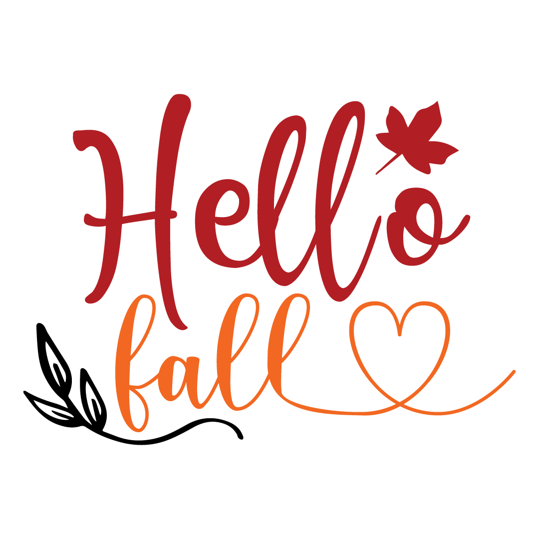 Hello fall, Fall and Autumn SVG, Fall and Autumn, Cut File, Instant Download, Commercial use, Silhouette, Clip art, Lucky Clover, cricut designs, svg files, silhouette, holidays, crafts, embroidery, cut files, vector, card stock, glowforge.