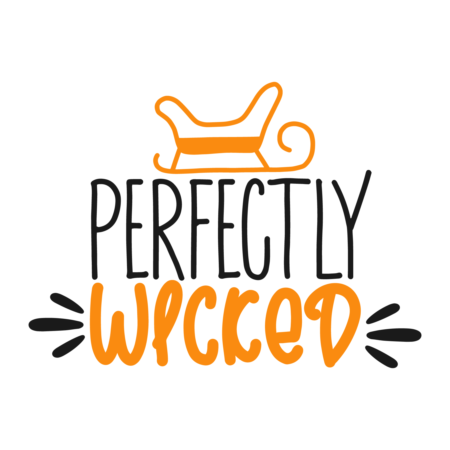 Perfectly wicked, Halloween SVG , Halloween, Cut File, Instant Download, Commercial use, Silhouette, Clip art, Lucky Clover, cricut designs, svg files, silhouette, holidays, crafts, embroidery, cut files, vector, card stock, glowforge.