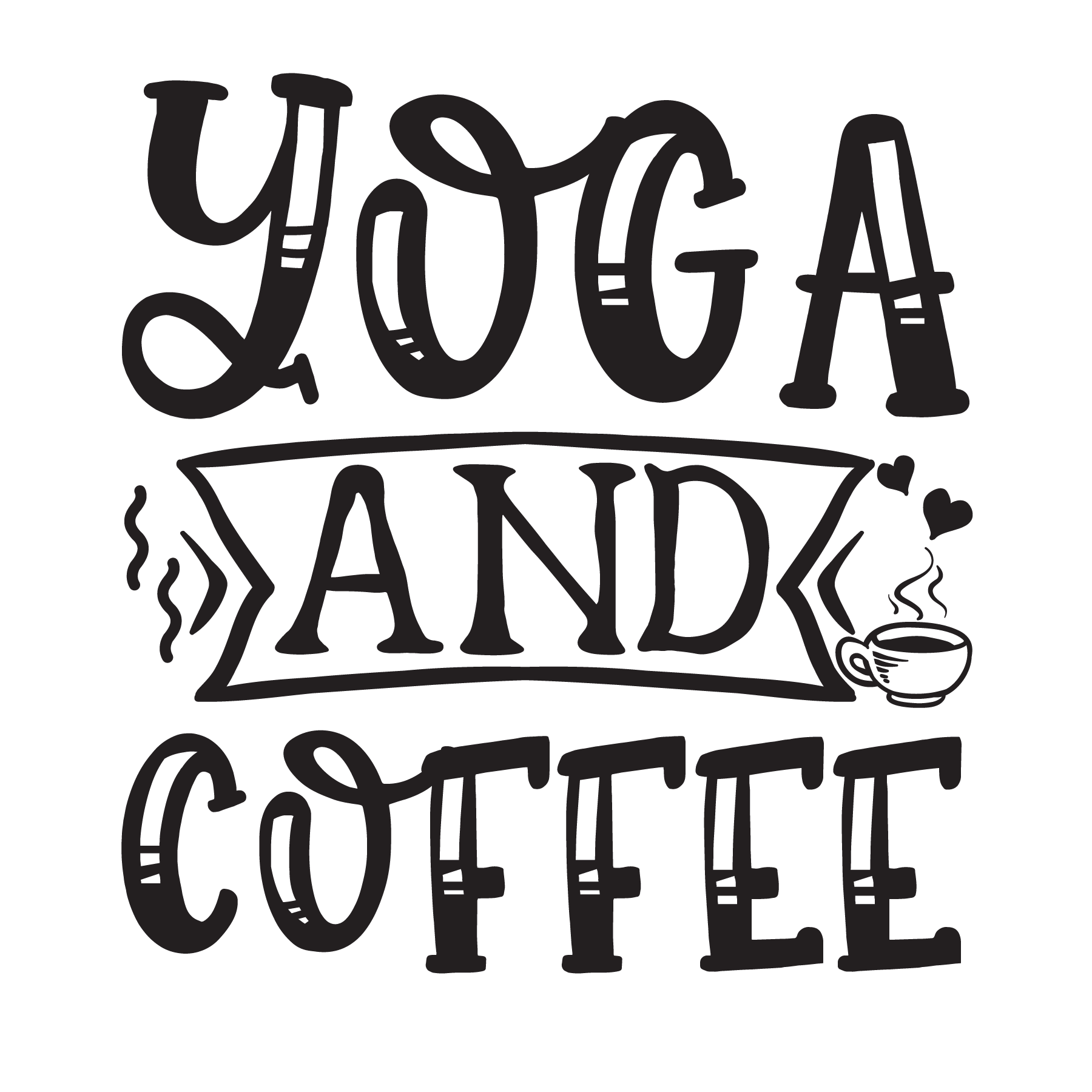 Yoga and coffee, Funny Yoga svg Quotes, Yoga Sayings svg, Yoga, Cut File, Instant Download, Commercial use, Silhouette, Clip art, Lucky Clover, cricut designs, svg files, silhouette, holidays, crafts, embroidery, cut files, vector, card stock, glowforge.