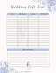 Free Printable Wedding Gift List Template