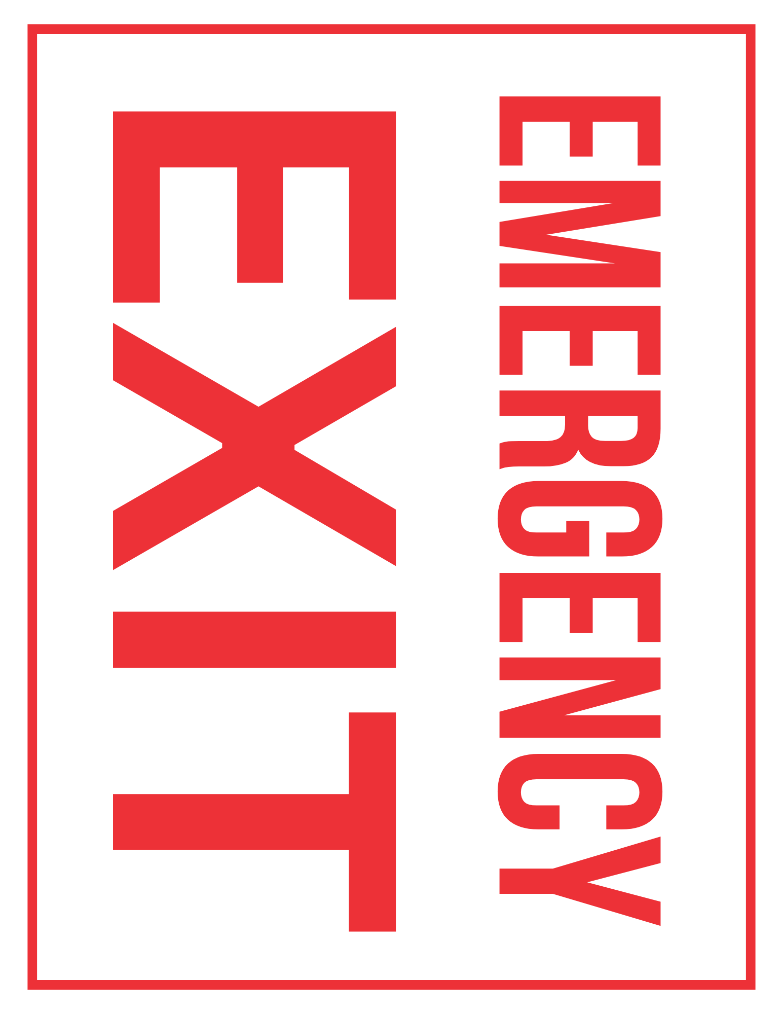 Emergency Exit Sign - printable sign, template, download, PDF, free, signs