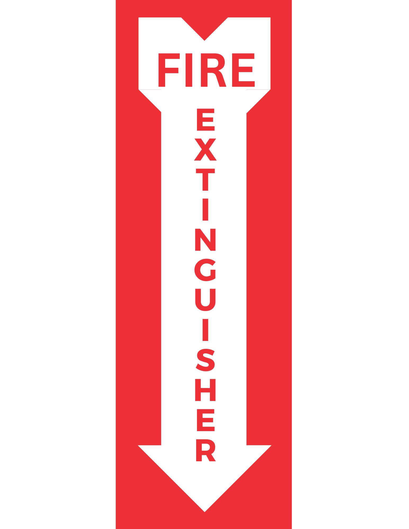 Fire Extinguisher Down Arrow Template - printable sign, template, download, PDF, free, signs