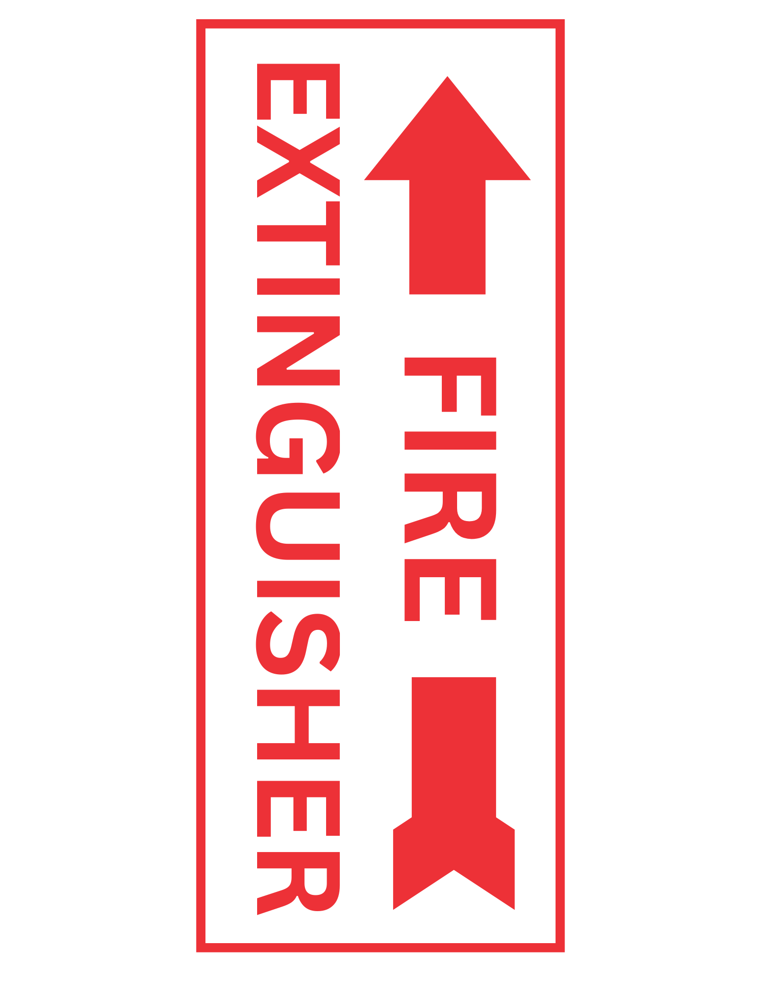 Fire Extinguisher Left Arrow Template - printable sign, template, download, PDF, free, signs