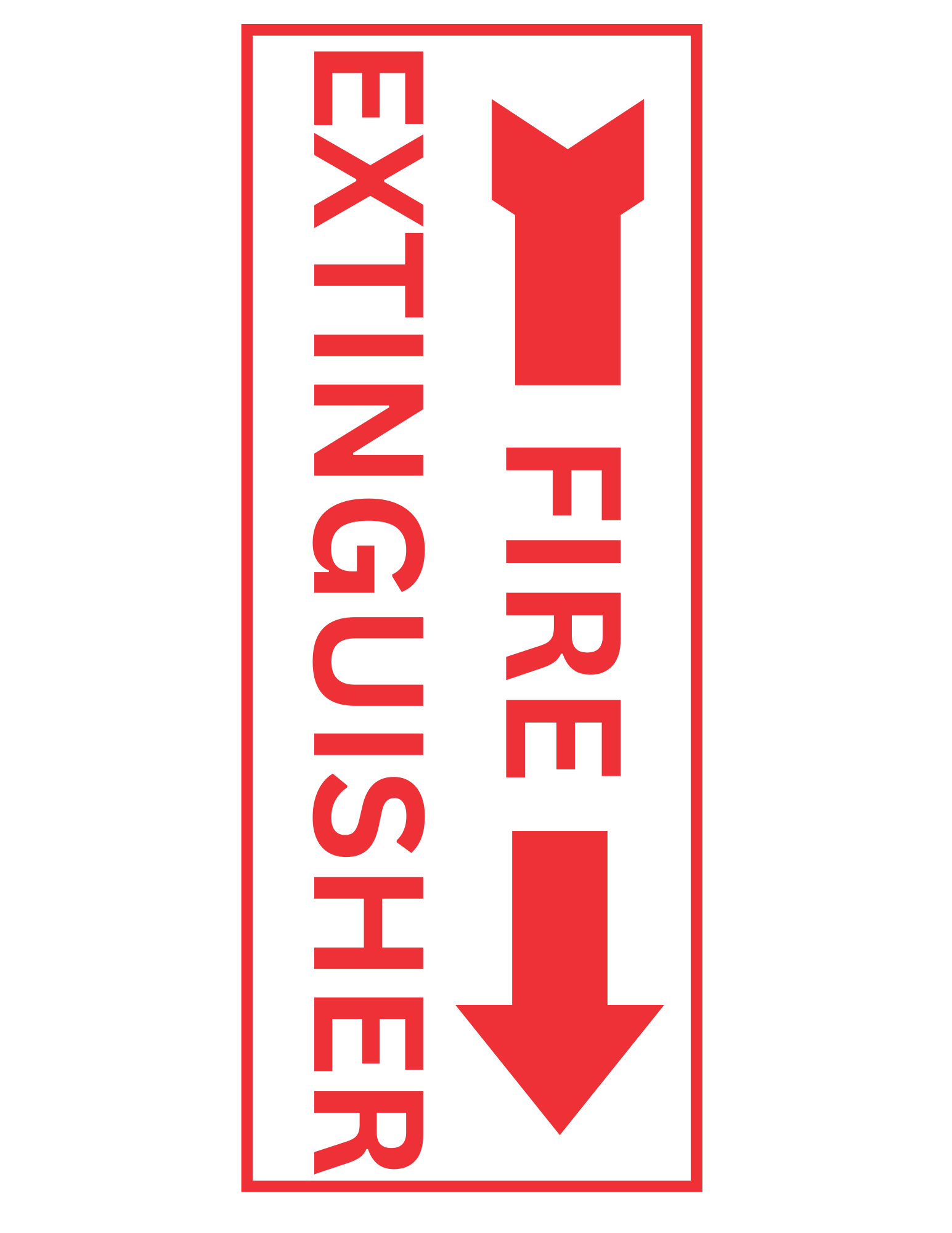 Fire Extinguisher Right Arrow Template - printable sign, template, download, PDF, free, signs