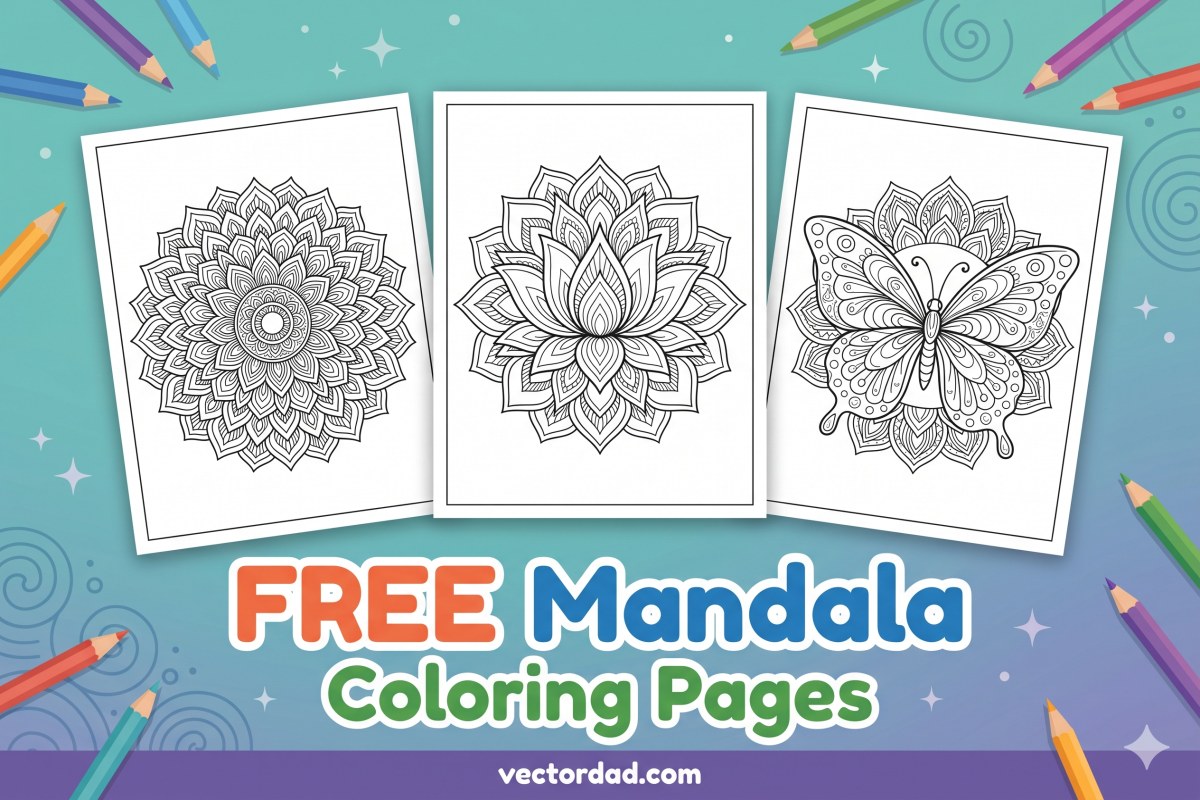 Free mandala coloring pages for adults - 24 printable designs