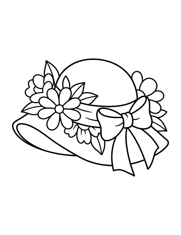 Easter Bonnet Easter coloring page - free printable