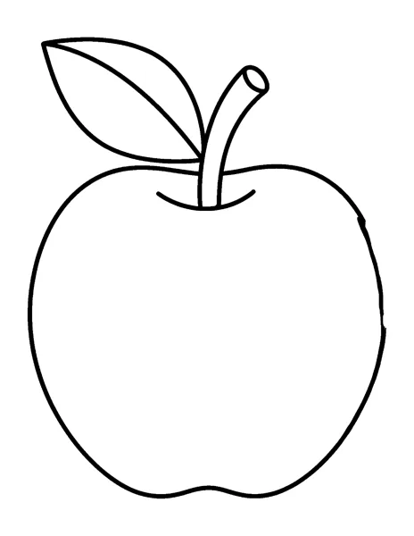 Apple fall coloring page - free printable