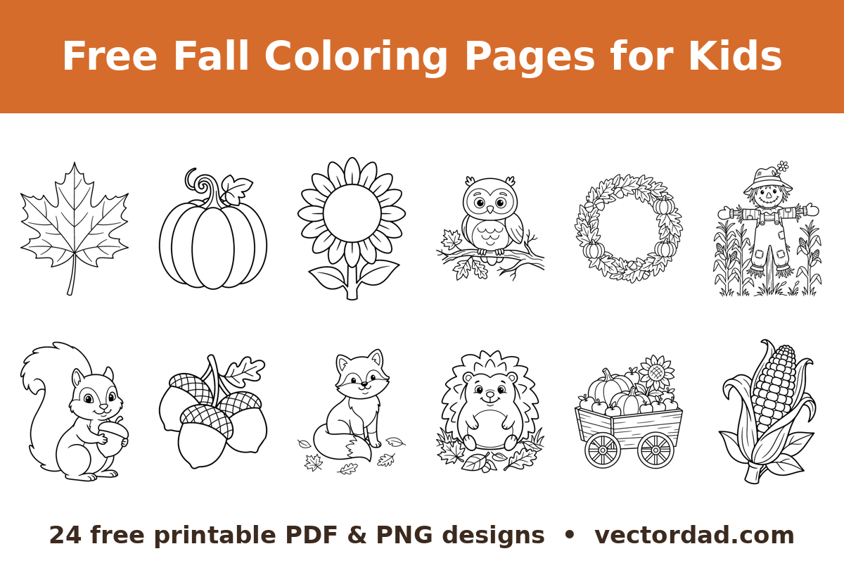 Fall coloring pages