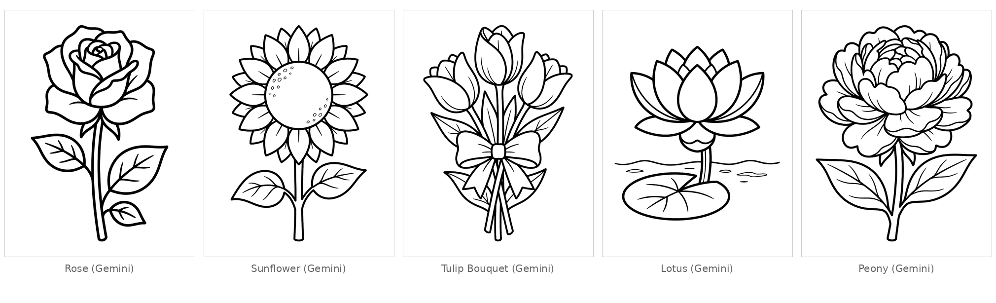 Floral bold and easy coloring pages printable