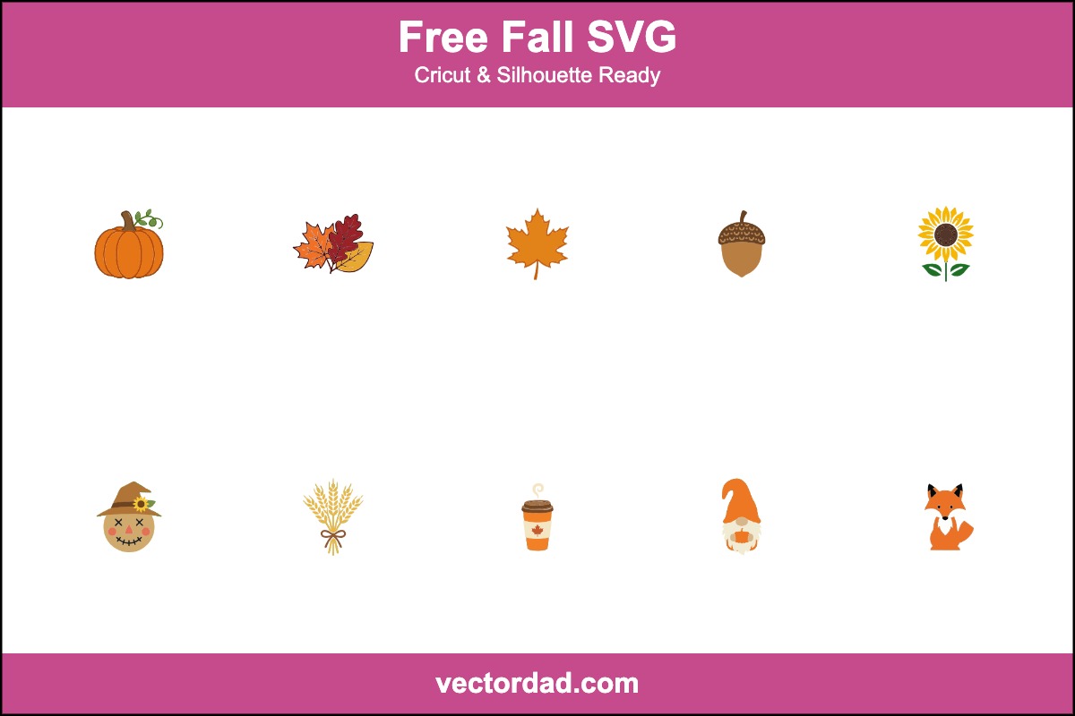 Free Fall SVG designs for Cricut and Silhouette