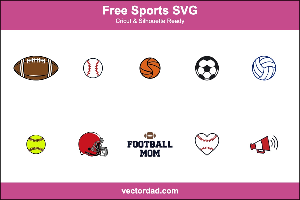 Free Sports SVG Designs for Cricut & Silhouette designs for Cricut and Silhouette