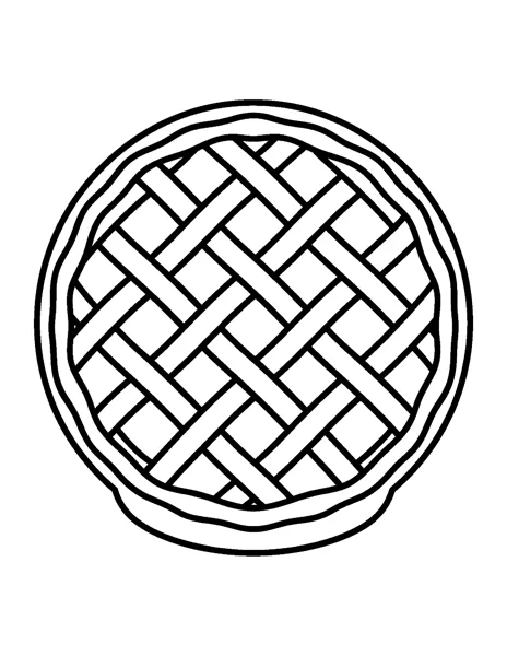 Lattice-Top Pie Thanksgiving coloring page - free printable