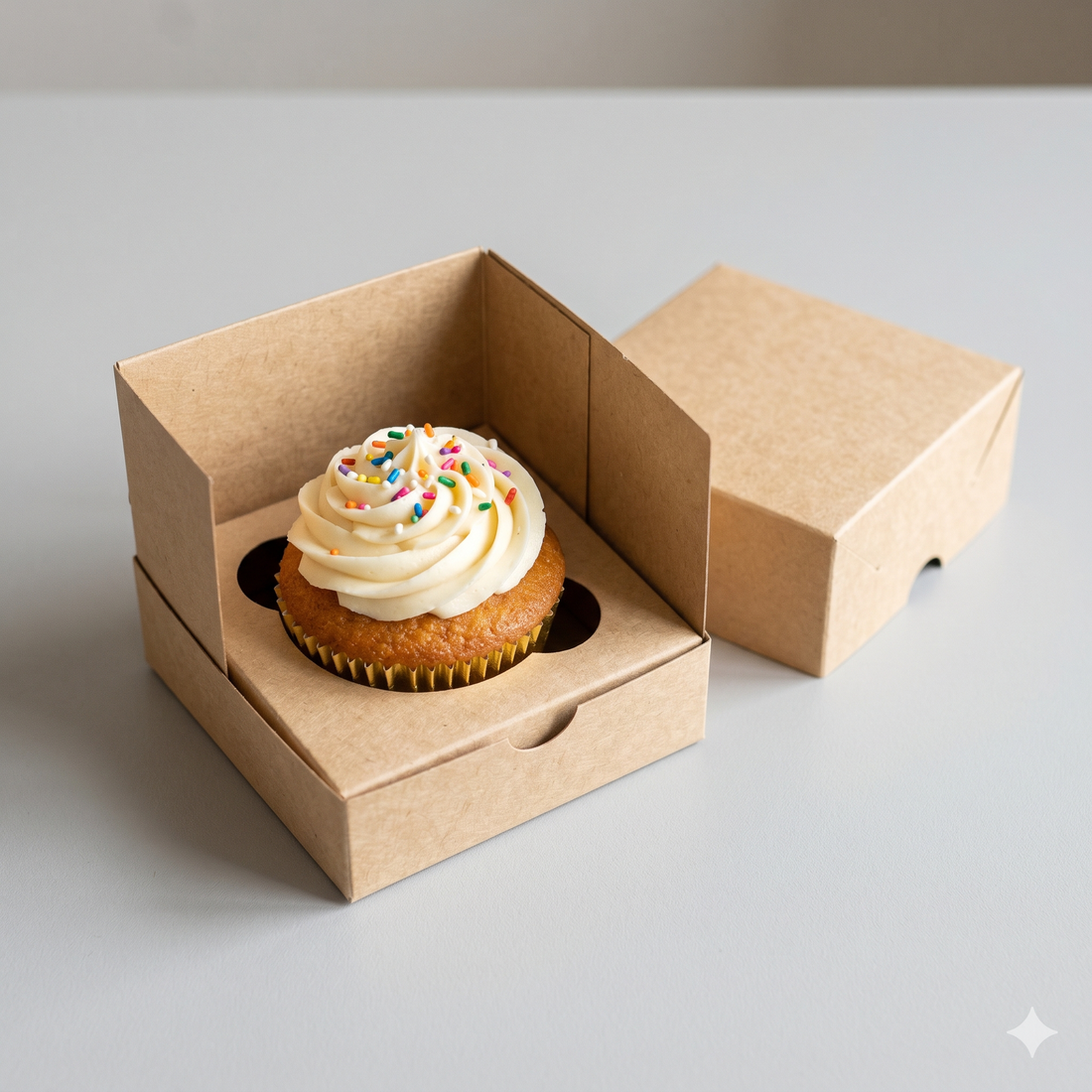 Single Cupcake Box + Insert template