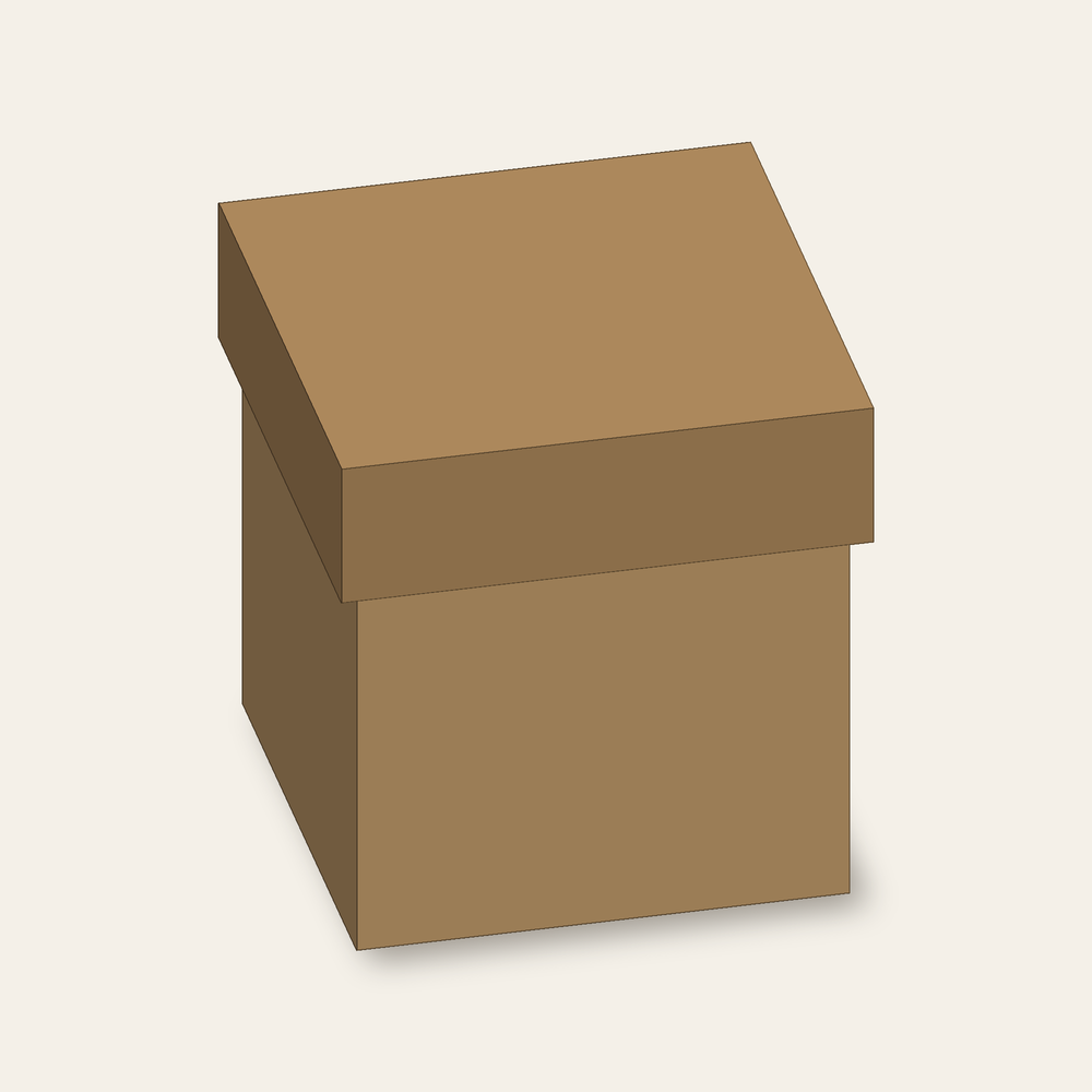 Cube Gift Box + Lid template