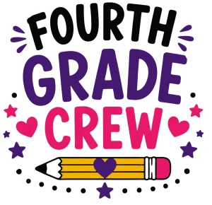 Fourth grade crew Back to School quotes, Back to School sayings, SVG, Cricut crafts, First day of school, Teacher, Kids, T-shirt, Classroom, Free, Download