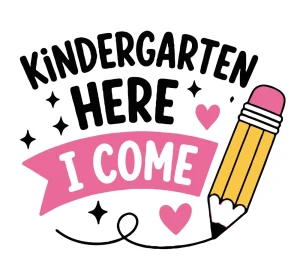 Kindergarten here I come Back to School quotes, Back to School sayings, SVG, Cricut crafts, First day of school, Teacher, Kids, T-shirt, Classroom, Free, Download