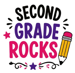 Second grade rocks Back to School quotes, Back to School sayings, SVG, Cricut crafts, First day of school, Teacher, Kids, T-shirt, Classroom, Free, Download