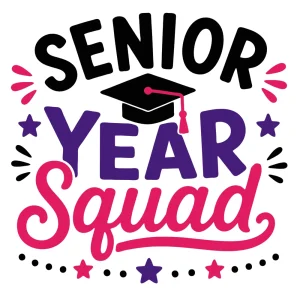 Senior year squad Back to School quotes, Back to School sayings, SVG, Cricut crafts, First day of school, Teacher, Kids, T-shirt, Classroom, Free, Download