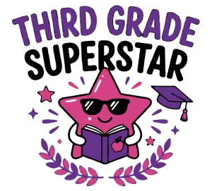 Third grade superstar Back to School quotes, Back to School sayings, SVG, Cricut crafts, First day of school, Teacher, Kids, T-shirt, Classroom, Free, Download