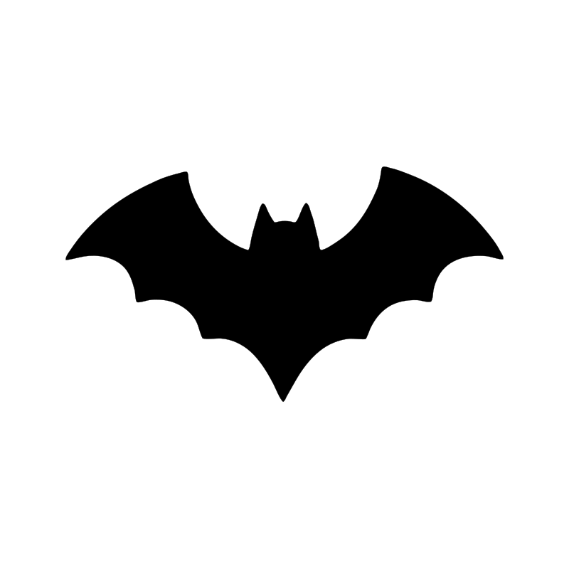 Simple bat pumpkin carving stencil, free printable template