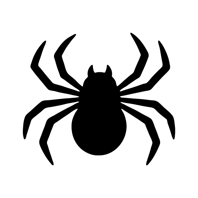 Spider pumpkin carving stencil, free printable template
