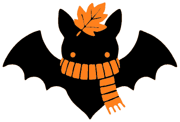 Autumn Bat template, free printable bat shape to cut out