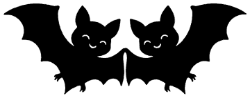 Bat Couple template, free printable bat shape to cut out
