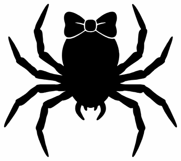 Spider with a Bow spider SVG cut file and printable Halloween template