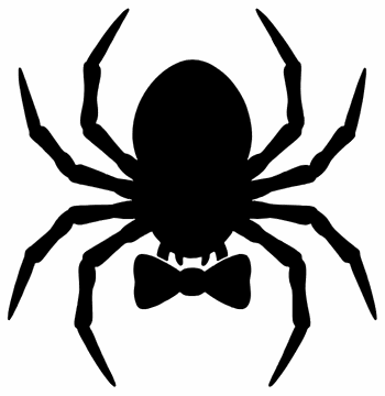 Bow Tie Spider Silhouette spider SVG cut file and printable Halloween template