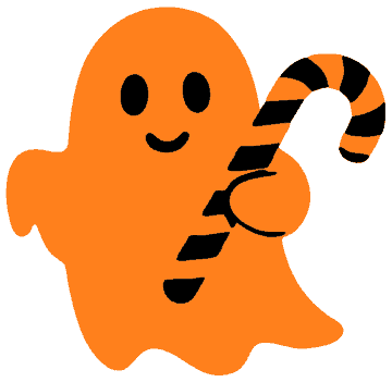 Candy Cane Ghost template, free printable ghost shape to cut out