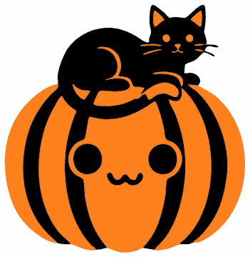 Cat on a Pumpkin pumpkin SVG cut file and printable Halloween template